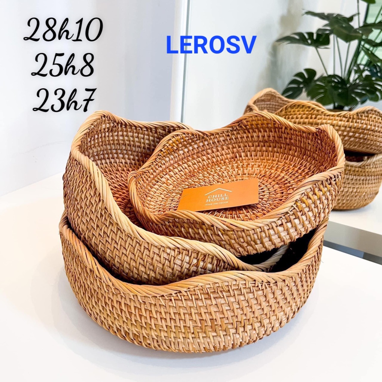 3 Đĩa Mây bát sen